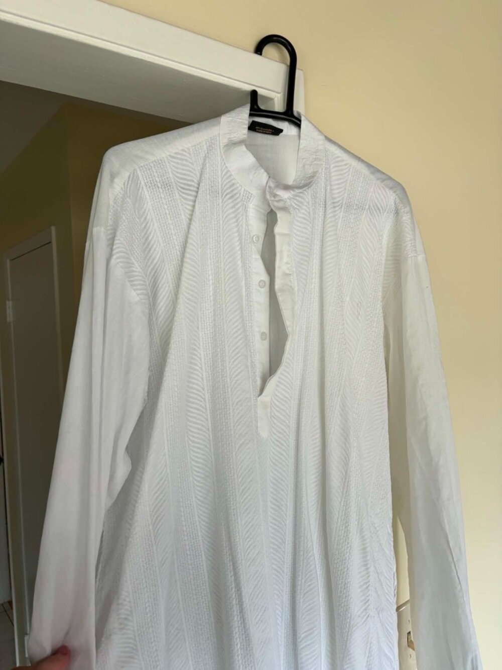 Premium White Textured Kurta | Classic Indian Wedding